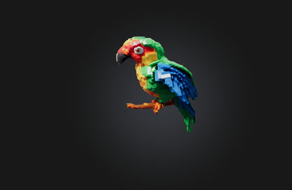 3D model Voxel Parrot VR / AR / low-poly