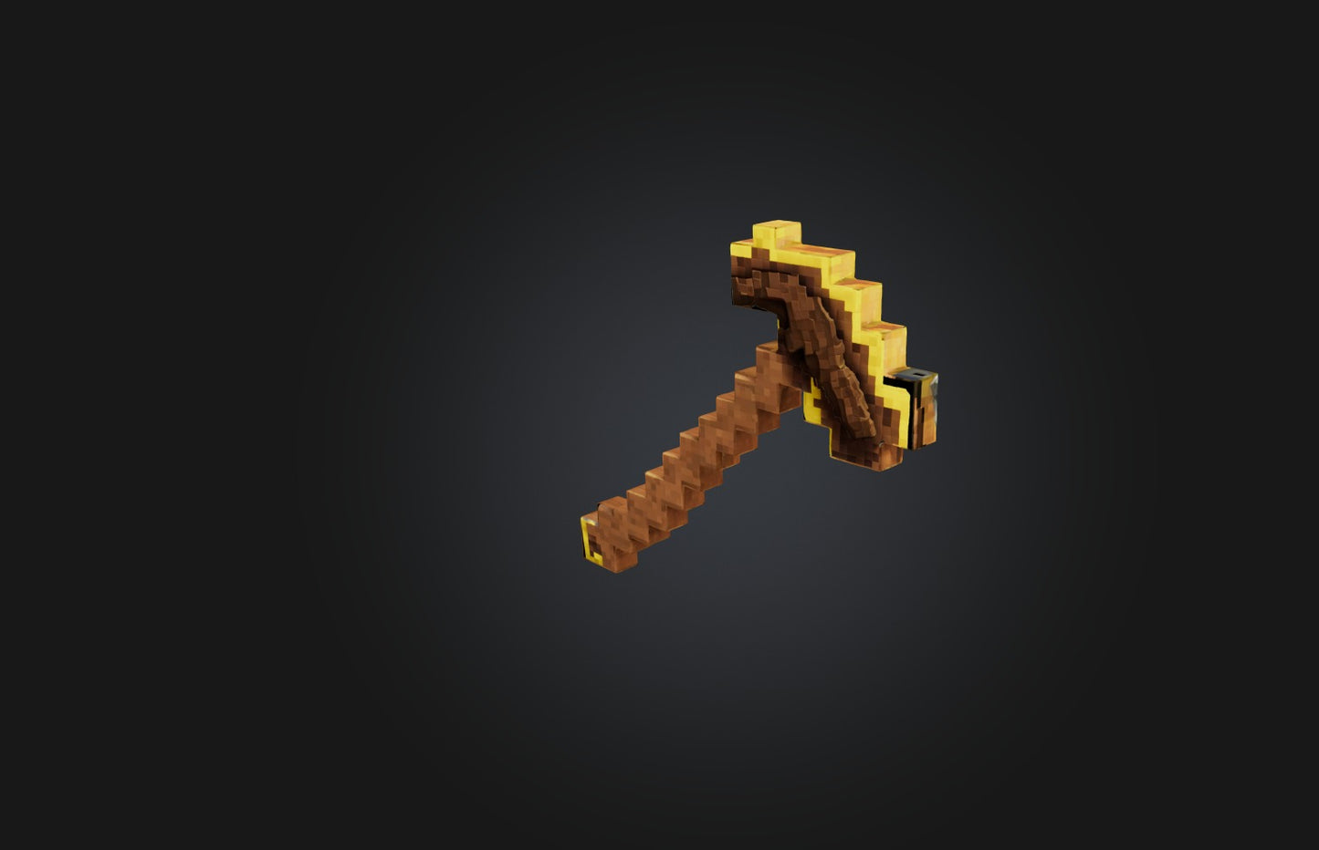 3D model Voxel Pickaxe VR / AR / low-poly