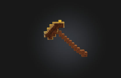 3D model Voxel Pickaxe VR / AR / low-poly