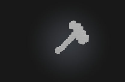 3D model Voxel Pickaxe VR / AR / low-poly