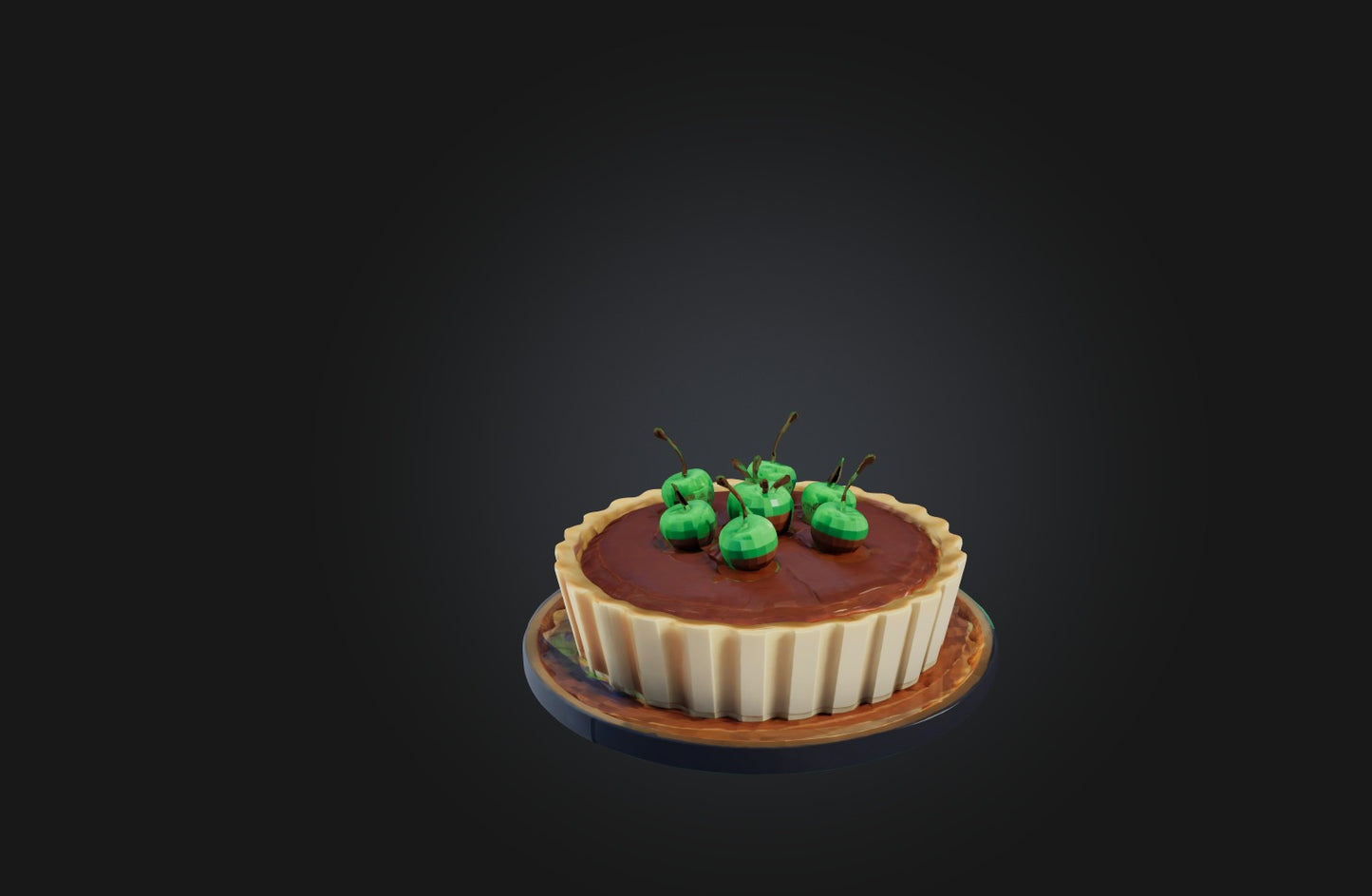 3D model Voxel Pie VR / AR / low-poly