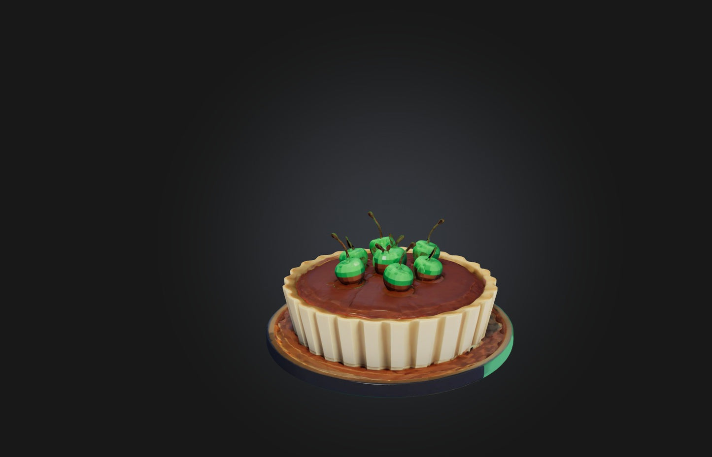 3D model Voxel Pie VR / AR / low-poly