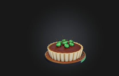 3D model Voxel Pie VR / AR / low-poly