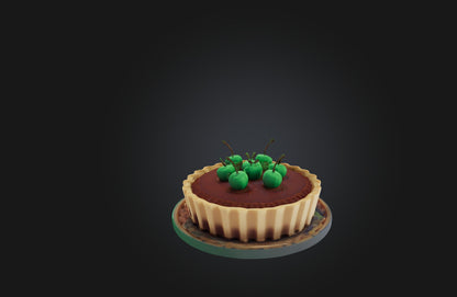3D model Voxel Pie VR / AR / low-poly