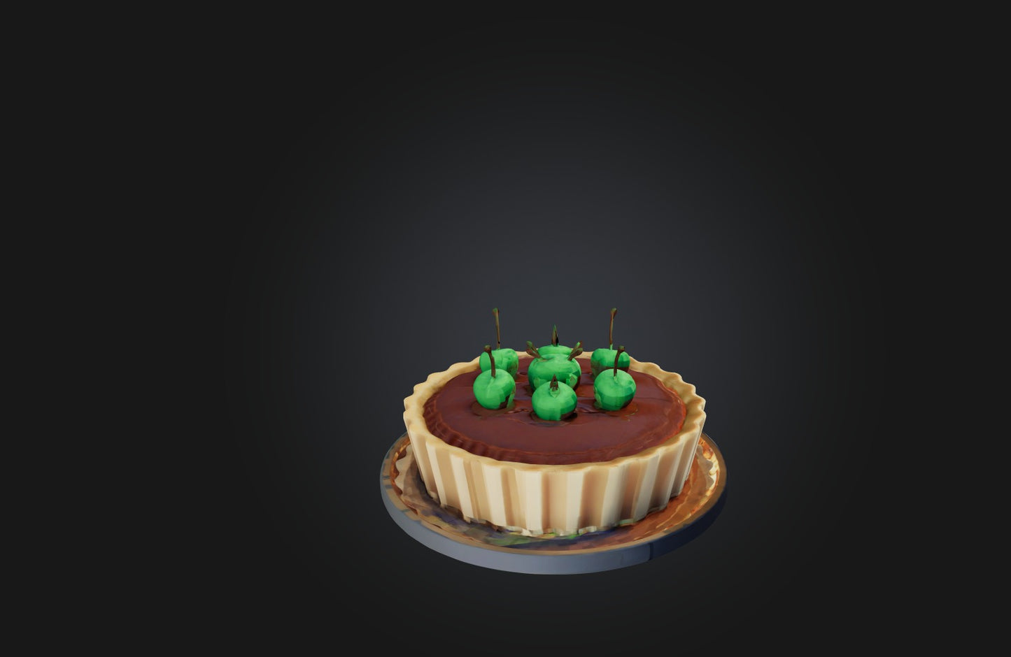 3D model Voxel Pie VR / AR / low-poly