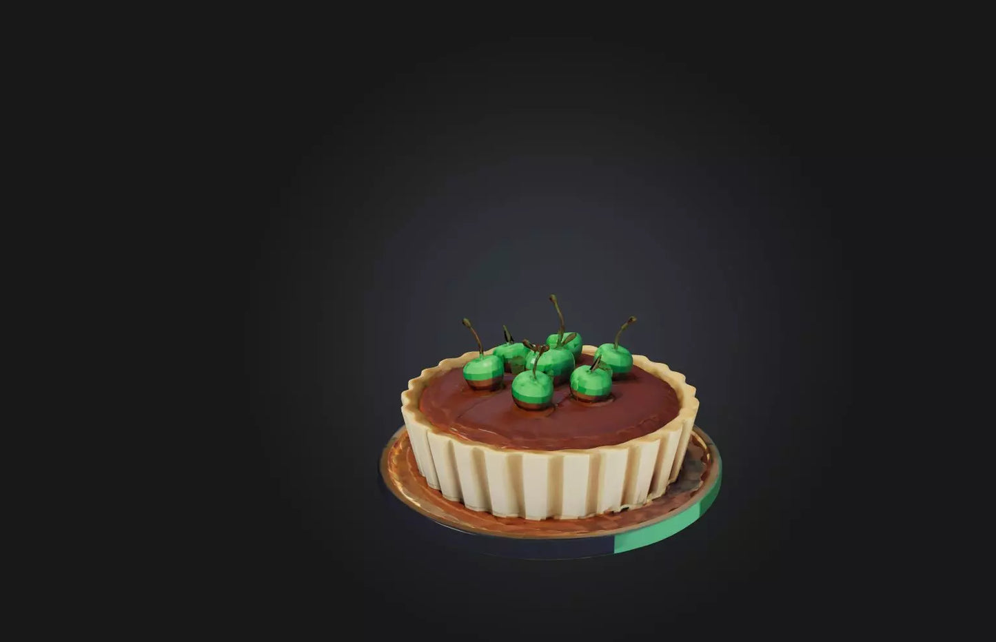 3D model Voxel Pie VR / AR / low-poly