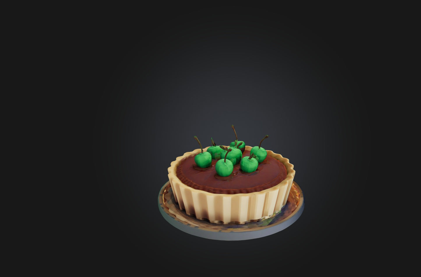 3D model Voxel Pie VR / AR / low-poly