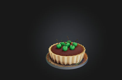 3D model Voxel Pie VR / AR / low-poly