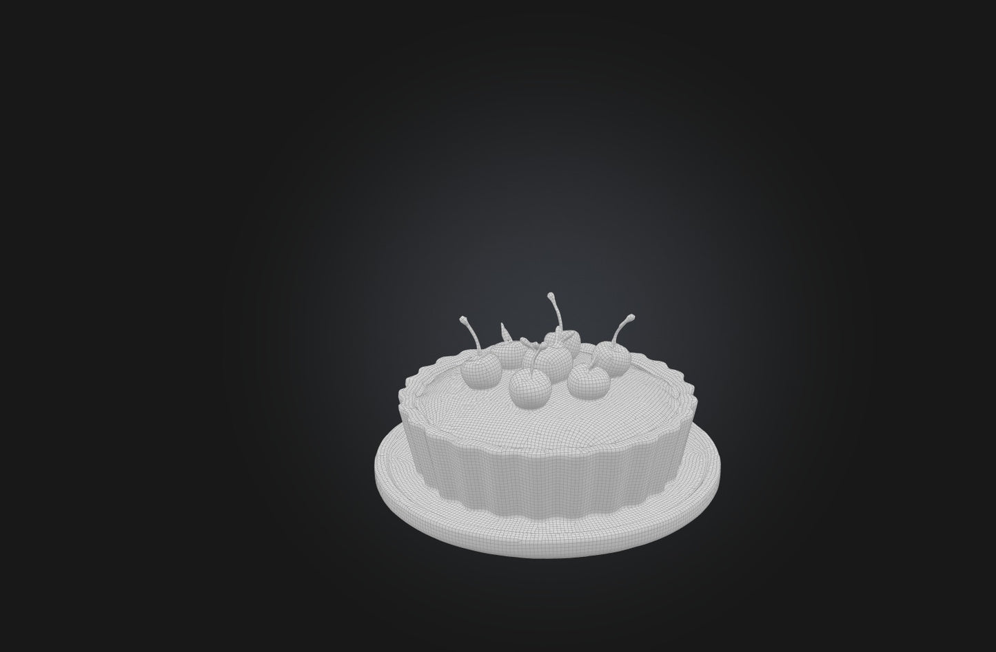 3D model Voxel Pie VR / AR / low-poly