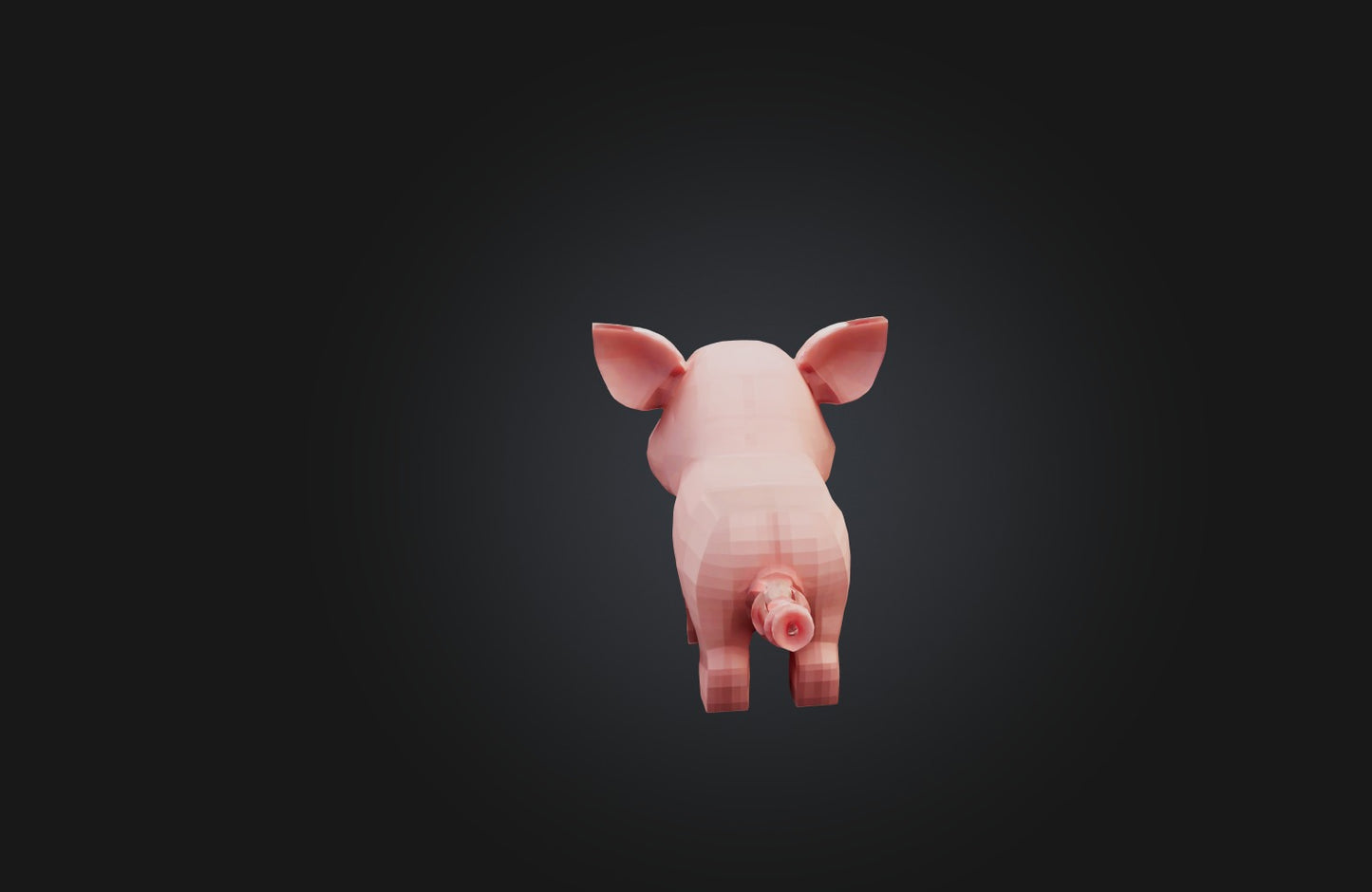 3D model Voxel Pig VR / AR / low-poly