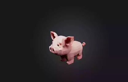 3D model Voxel Pig VR / AR / low-poly