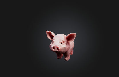 3D model Voxel Pig VR / AR / low-poly