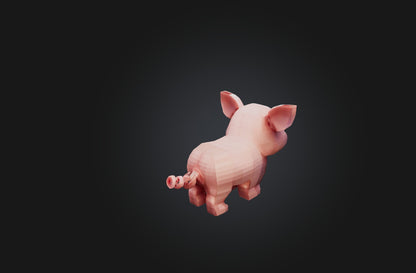 3D model Voxel Pig VR / AR / low-poly