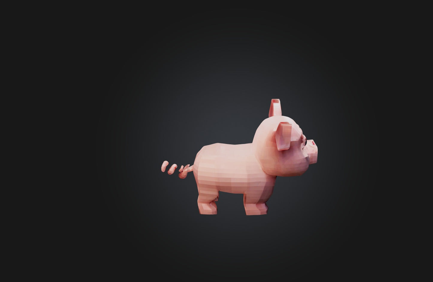 3D model Voxel Pig VR / AR / low-poly