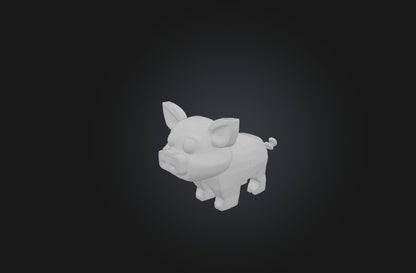3D model Voxel Pig VR / AR / low-poly