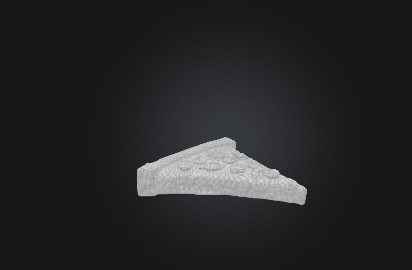 3D model Voxel Pizza Slice VR / AR / low-poly