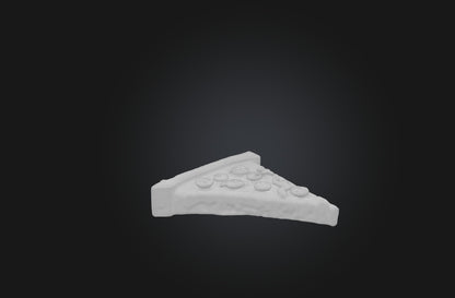 3D model Voxel Pizza Slice VR / AR / low-poly