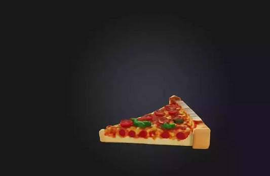 3D model Voxel Pizza Slice VR / AR / low-poly