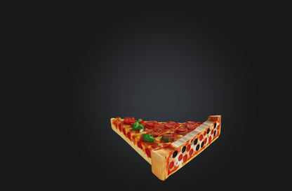 3D model Voxel Pizza Slice VR / AR / low-poly