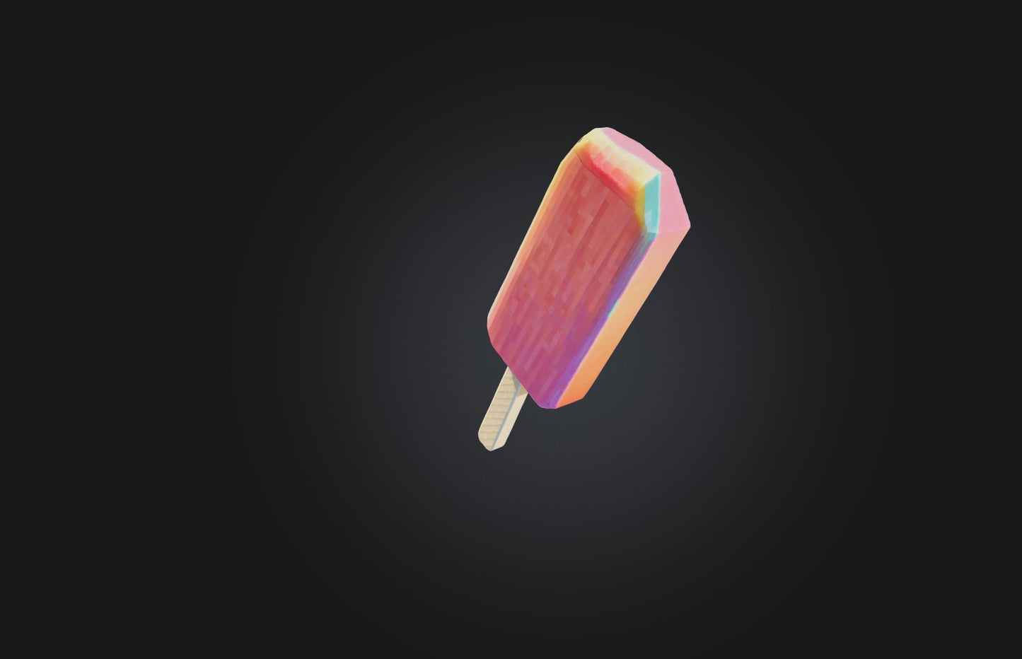 3D model Voxel Popsicle VR / AR / low-poly