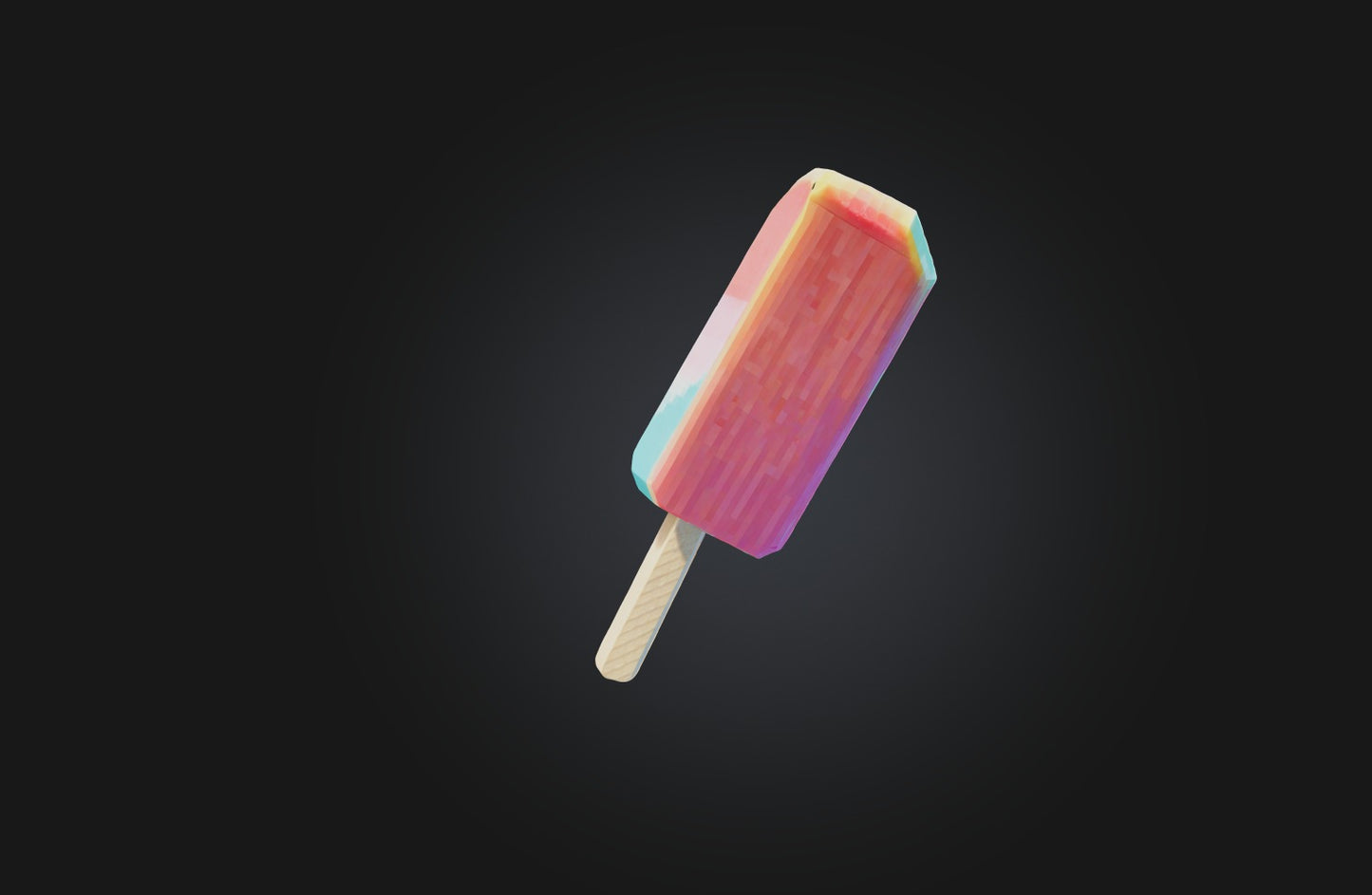 3D model Voxel Popsicle VR / AR / low-poly