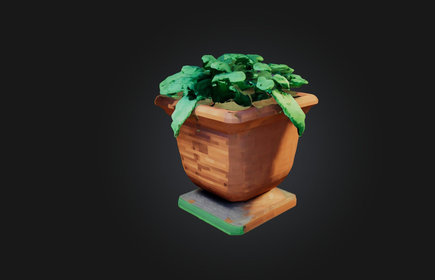 3D model Voxel Pot VR / AR / low-poly
