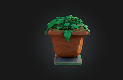 3D model Voxel Pot VR / AR / low-poly