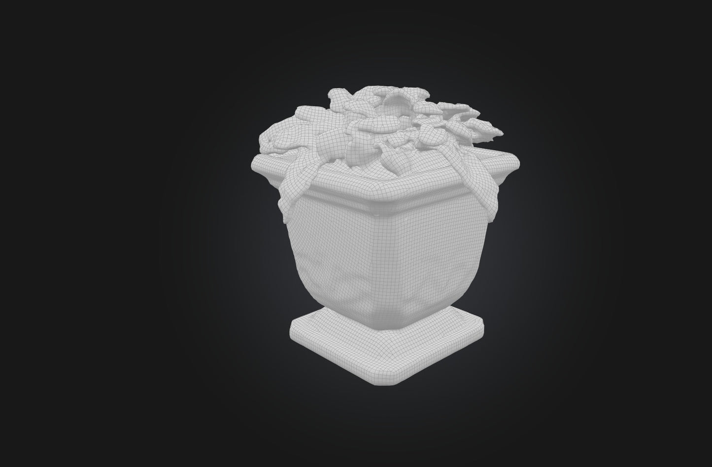 3D model Voxel Pot VR / AR / low-poly