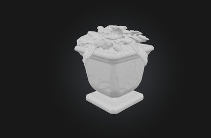 3D model Voxel Pot VR / AR / low-poly