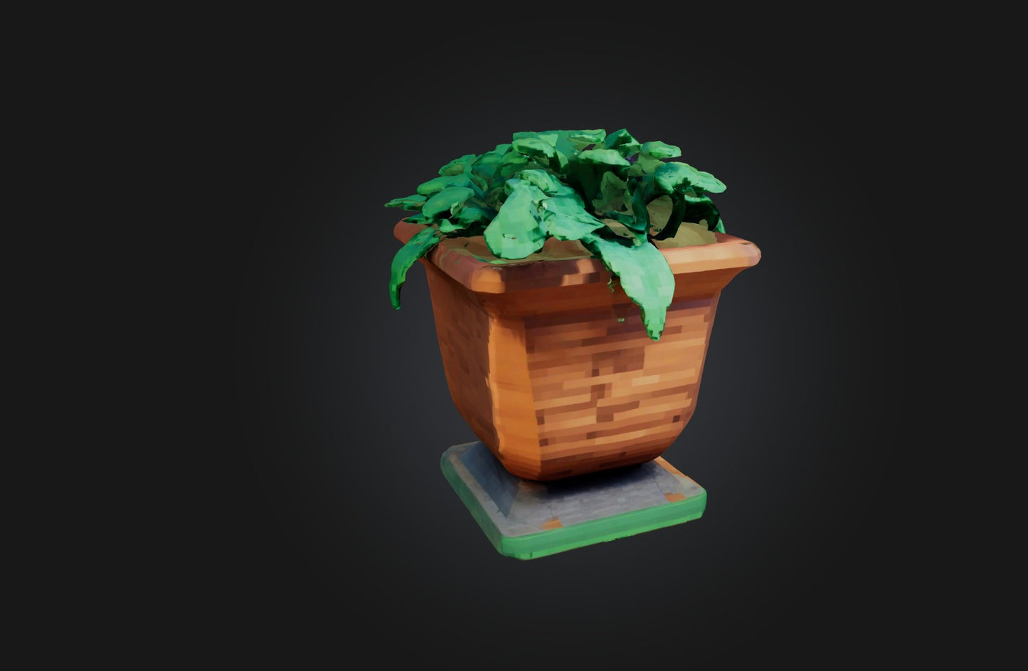 3D model Voxel Pot VR / AR / low-poly
