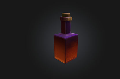 3D model Voxel Potion Bottle VR / AR / low-poly