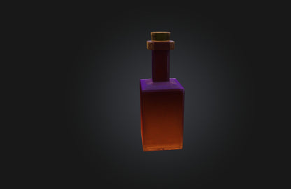 3D model Voxel Potion Bottle VR / AR / low-poly