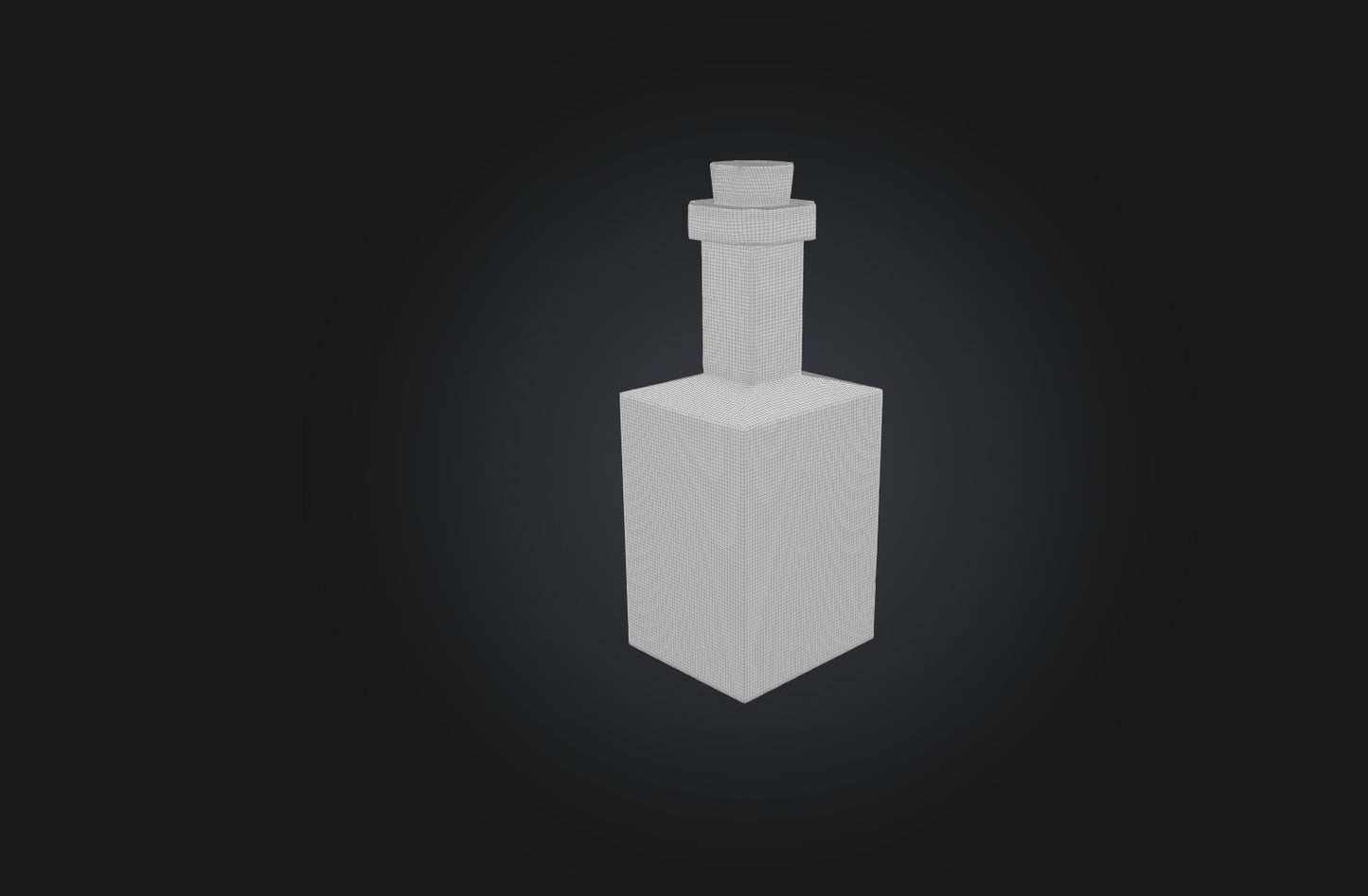 3D model Voxel Potion Bottle VR / AR / low-poly
