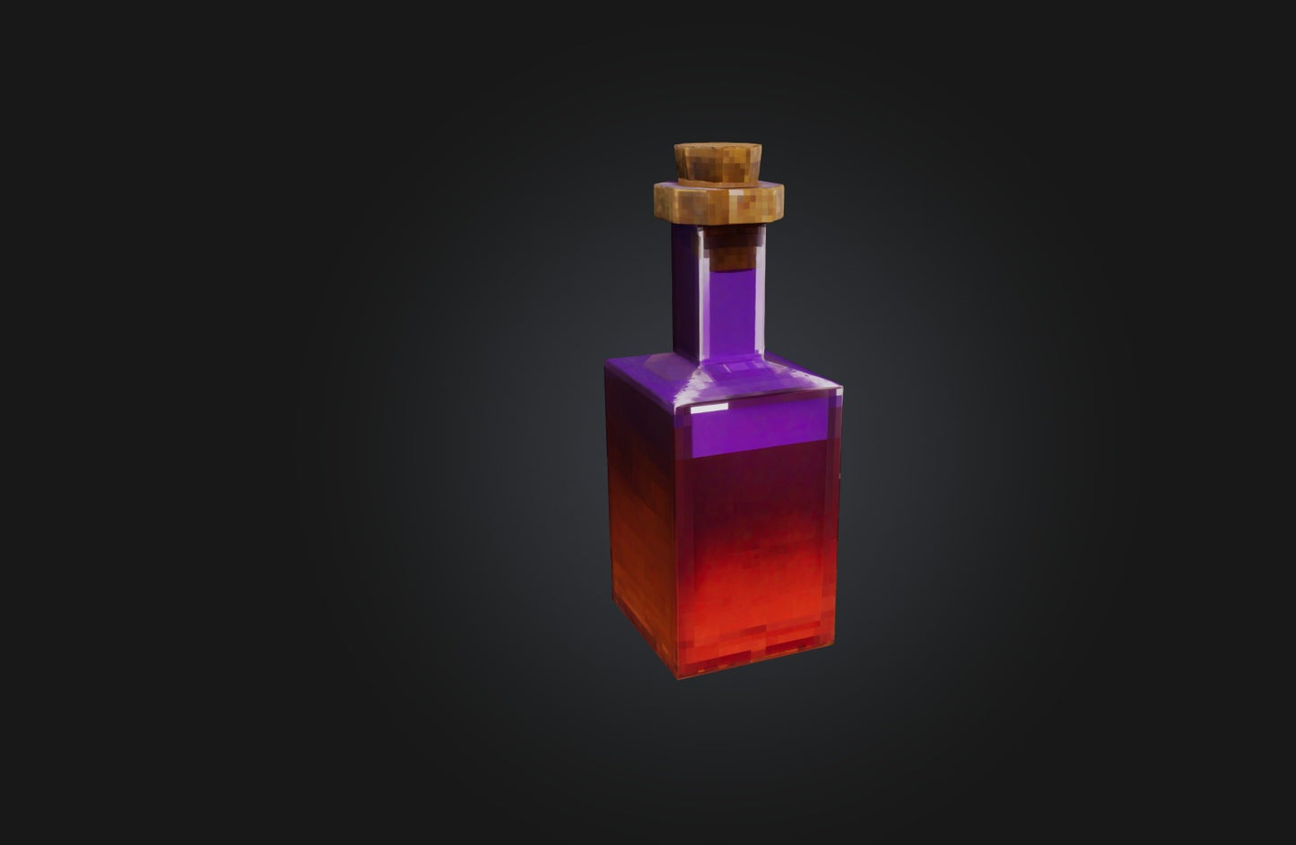 3D model Voxel Potion Bottle VR / AR / low-poly