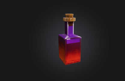 3D model Voxel Potion Bottle VR / AR / low-poly