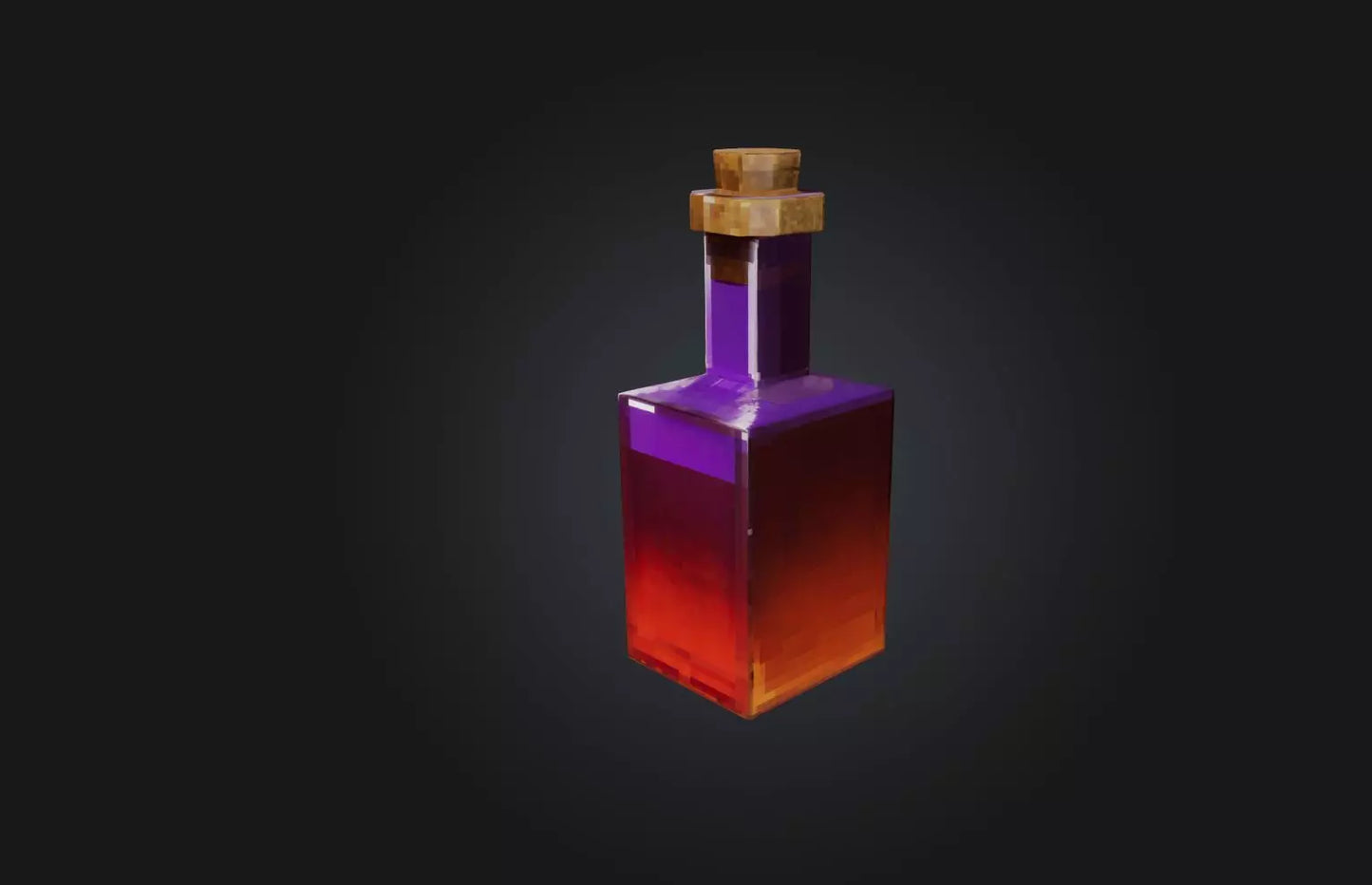 3D model Voxel Potion Bottle VR / AR / low-poly