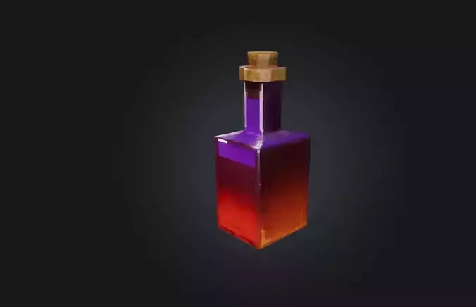 3D model Voxel Potion Bottle VR / AR / low-poly