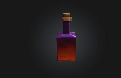 3D model Voxel Potion Bottle VR / AR / low-poly