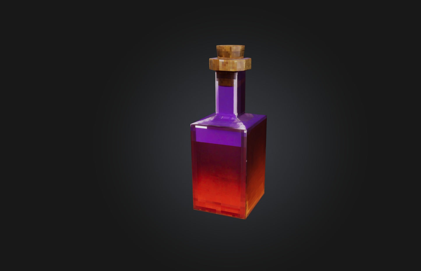 3D model Voxel Potion Bottle VR / AR / low-poly
