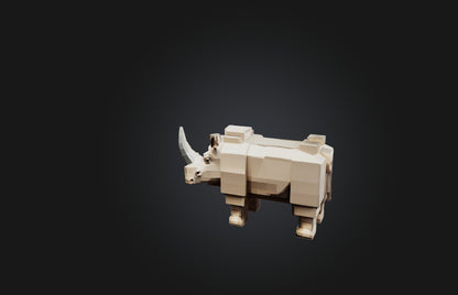 3D model Voxel Rhino VR / AR / low-poly