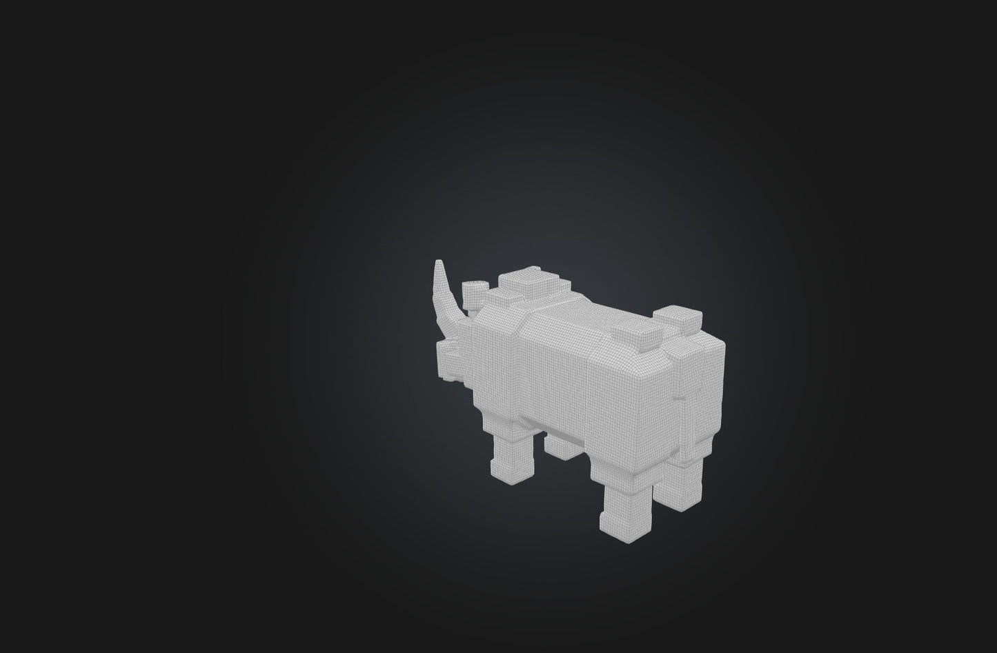 3D model Voxel Rhino VR / AR / low-poly