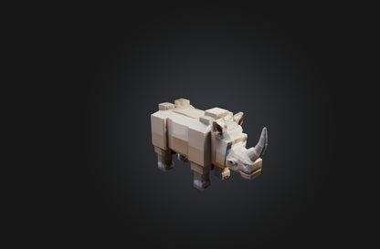 3D model Voxel Rhino VR / AR / low-poly