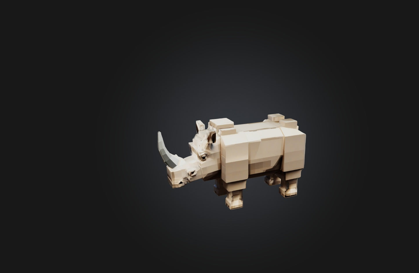 3D model Voxel Rhino VR / AR / low-poly