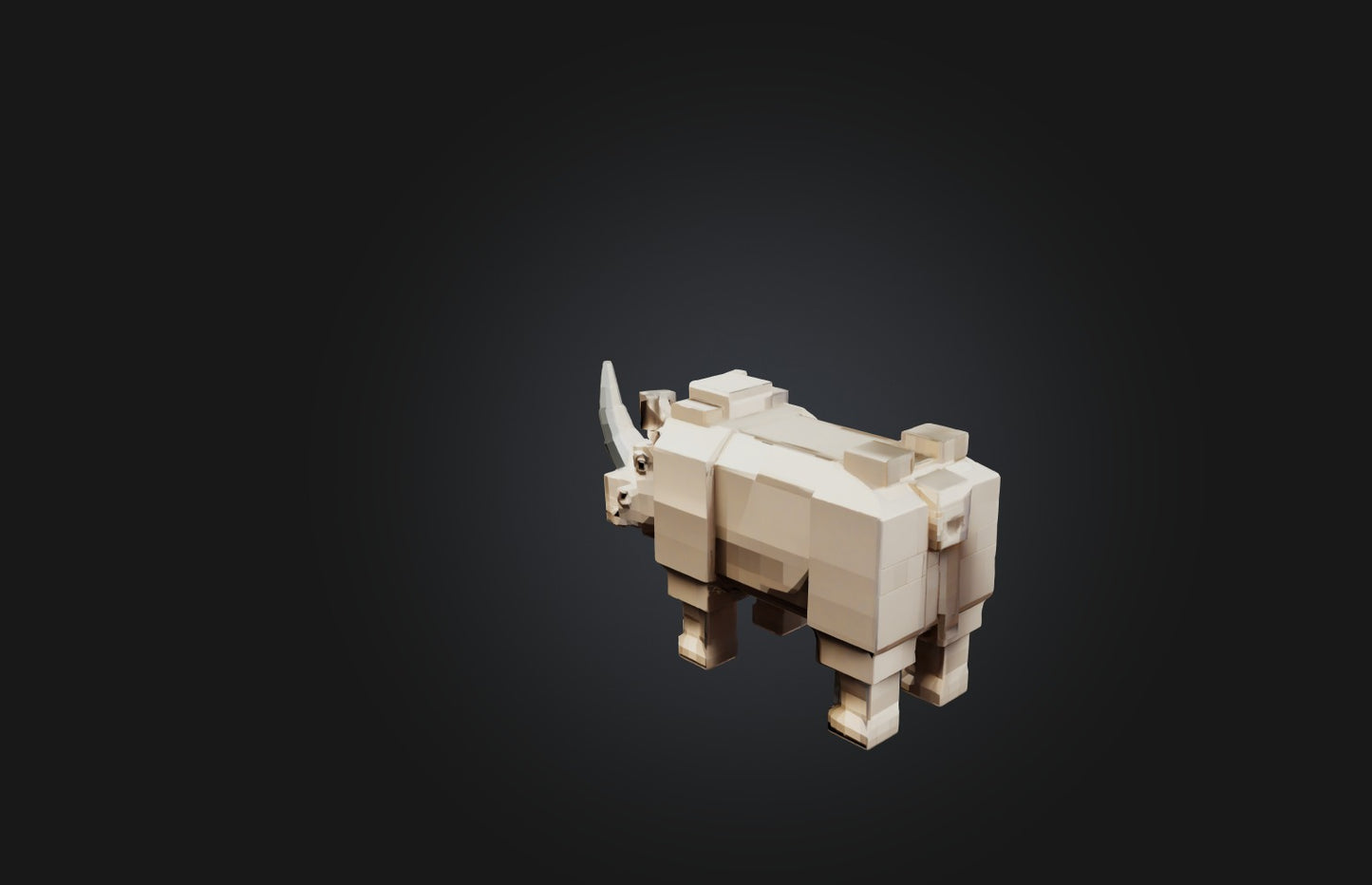 3D model Voxel Rhino VR / AR / low-poly