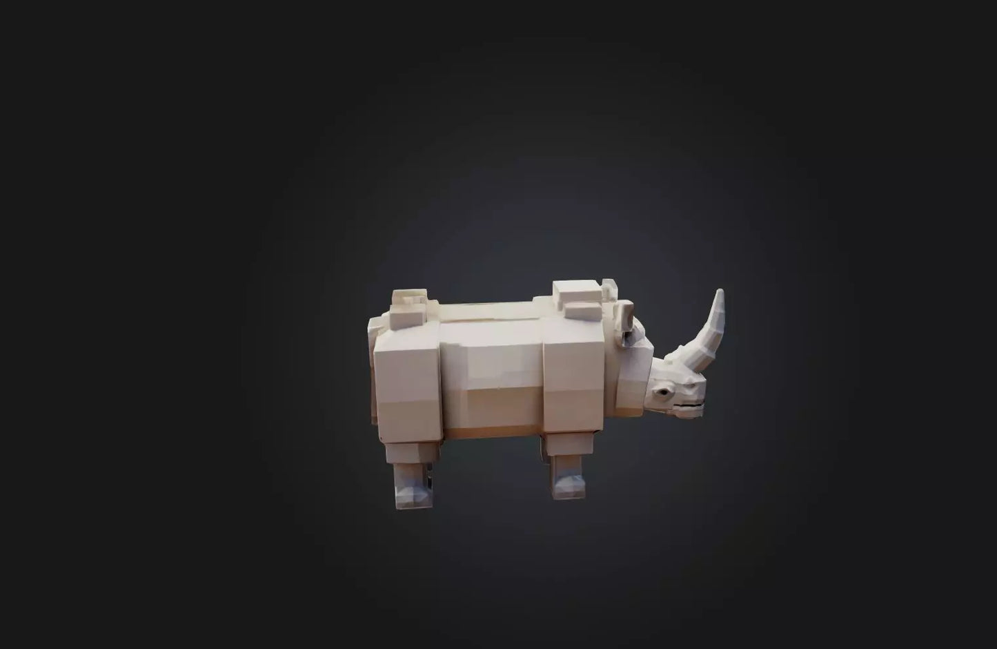 3D model Voxel Rhino VR / AR / low-poly