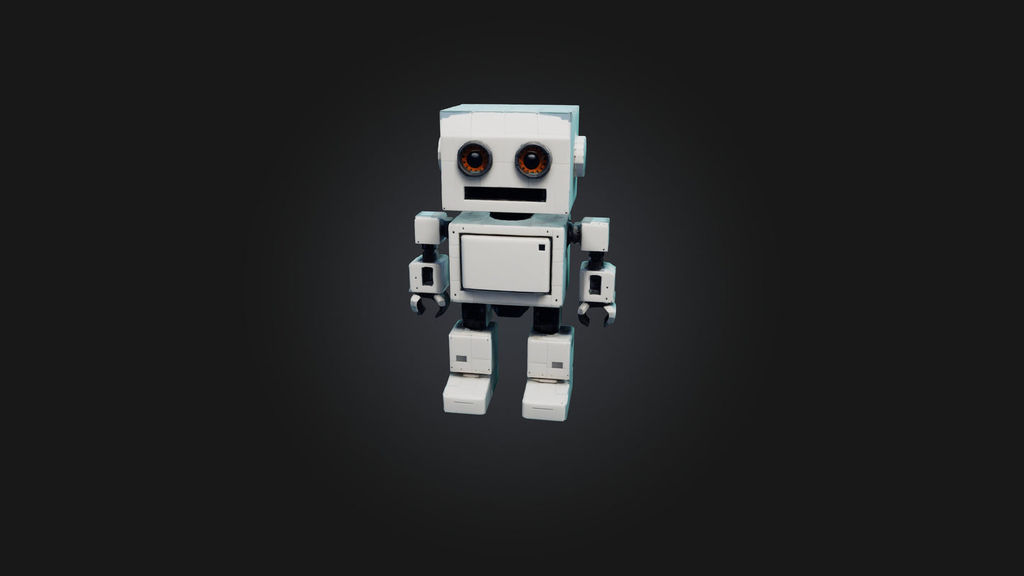 3D model Voxel Robot VR / AR / low-poly