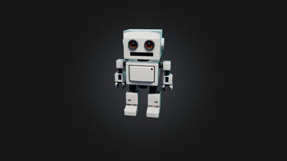 3D model Voxel Robot VR / AR / low-poly