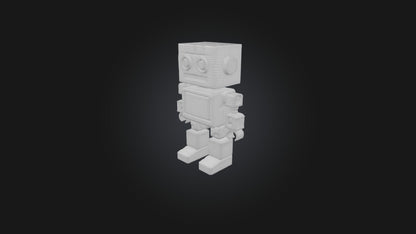 3D model Voxel Robot VR / AR / low-poly