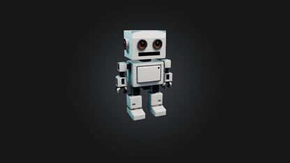 3D model Voxel Robot VR / AR / low-poly