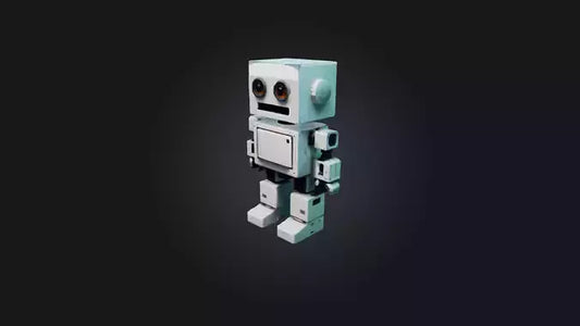 3D model Voxel Robot VR / AR / low-poly
